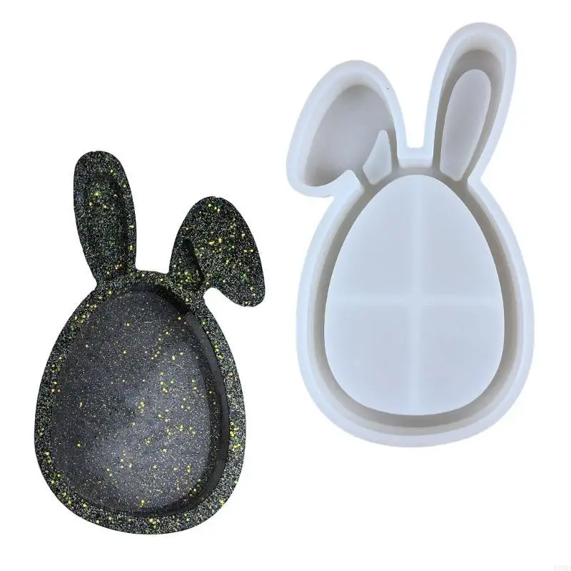 

Creative Silicone Mold Rabbits Ear Epoxy Molds Hand-Making Plate Mold for Resin Crafts and Home Decors Versatile Use F3MD