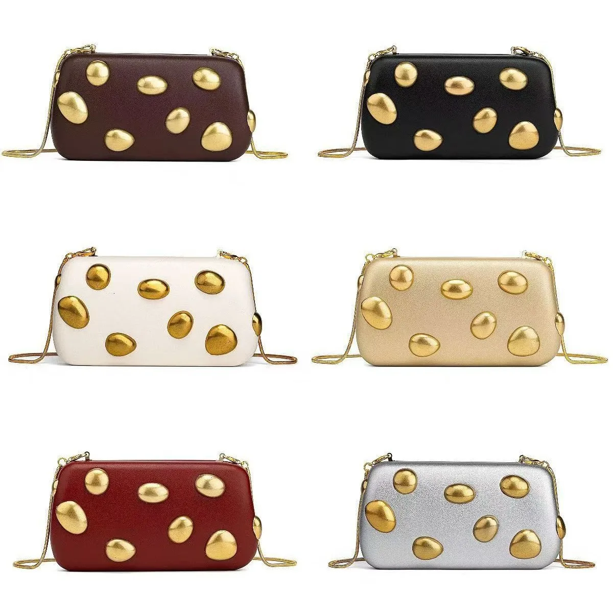 Spot Niche Box Women's Banquet Fashionable Versatile Small Square Bag Simple Dinner Bag Rhinestone Purse Bolso Diseñador De Lujo - view 4