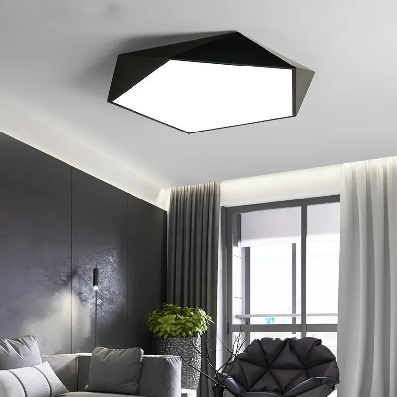 Dimmable LED Ceiling Lamps Design Creative Geometry luminaria Living Room Aisle balcony lampe plafond chambre Ceiling Lighting