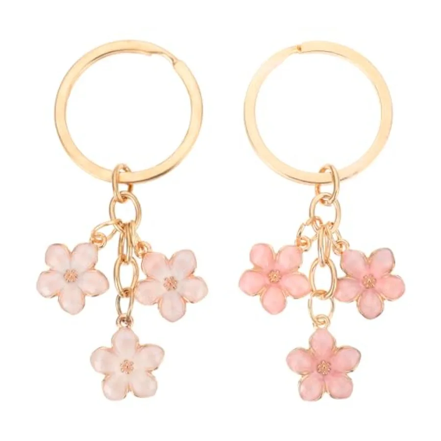 

Ouligay 2pcs Flower Keychain, Cute Key Chains, Key Chain Charm, Keychain Accessories for Women Gifts Purse Bag Accessories