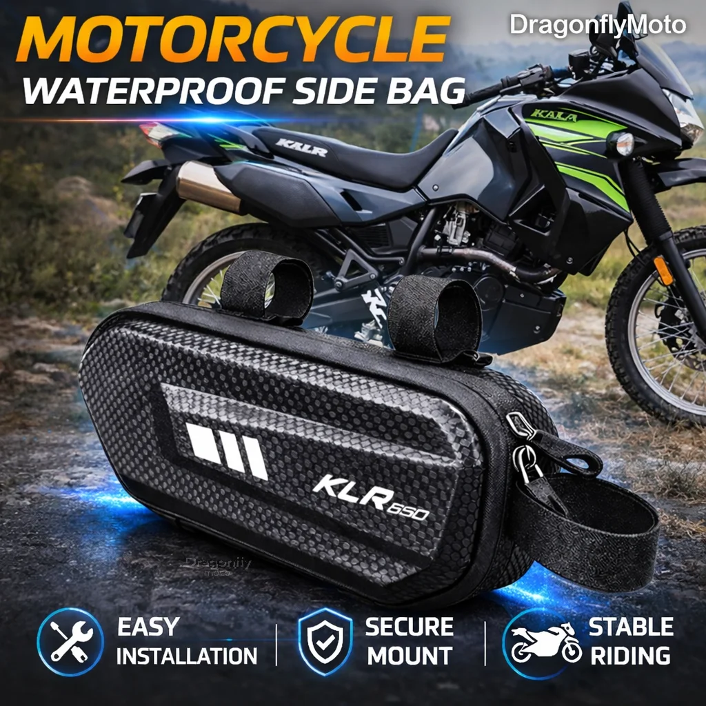 

Большая вместительная боковая сумка для мотоцикла Kawasaki KLR650 KLR 650 KLR250 250, водонепроницаемая многофункциональная сумка для хранения, подвесная сумка