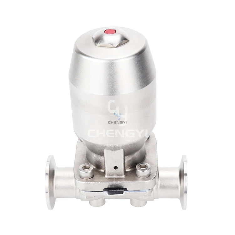 SS 316L Stainless Steel Quick Installed Aseptic Pneumatic Diaphragm Valve with Stainless Steel Actuator