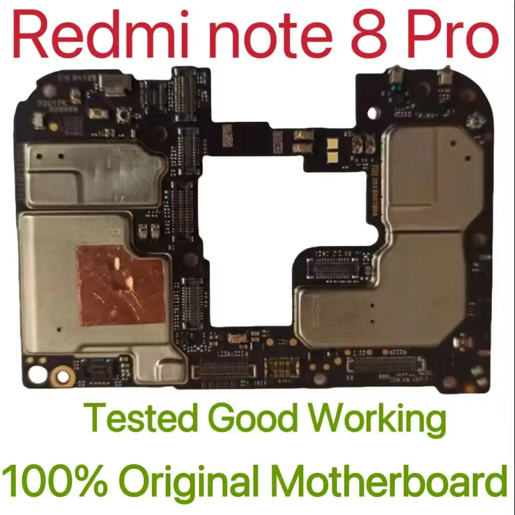 Global Version Original Unlocked Motherboard for  Redmi note 8 Pro Tested Circuit Plate Main Logic Board for  Redmi note 8 Pro