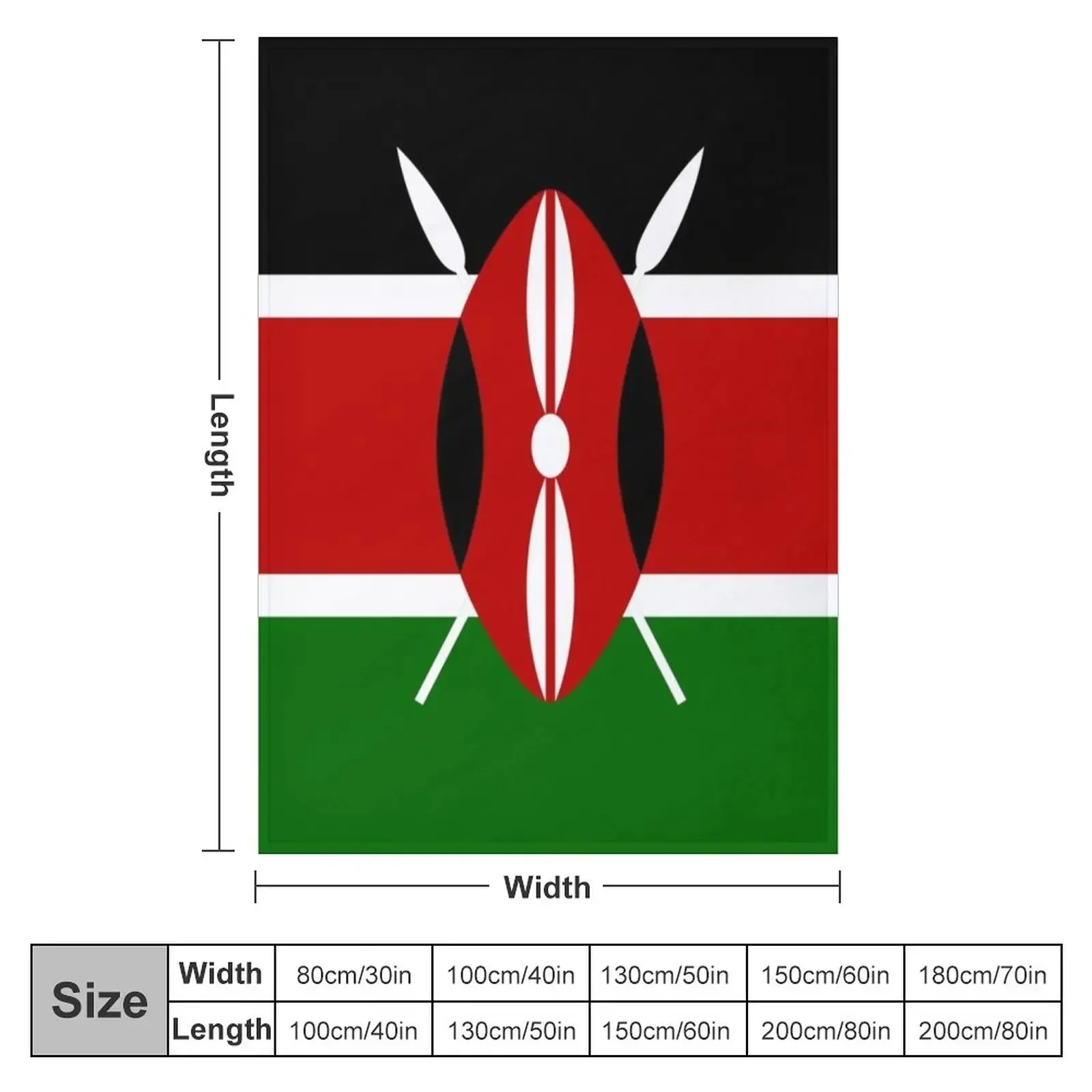 Flag of Kenya Throw Blanket couch cozy soft plush fuzzy picnic outdoor blanket