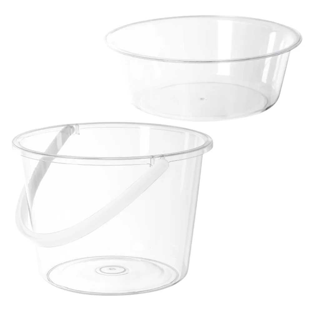 

Bucket Gardening Clear Water Pail Large Bathtub Small Wash Basin Portable for Facials Washing Face Bowl to Ice Mop