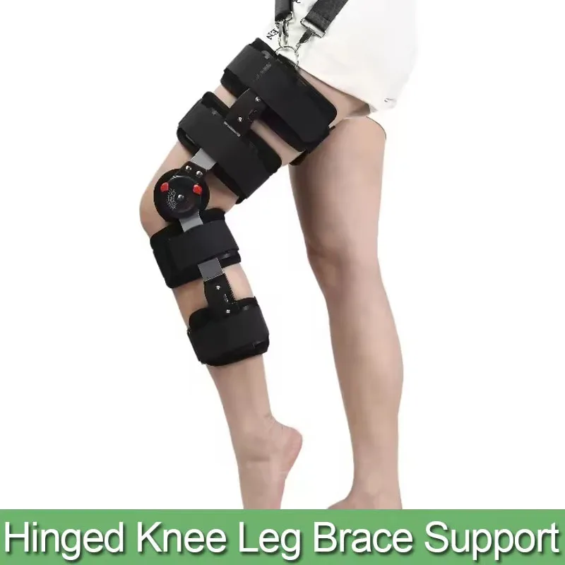 

Adjustable Hinged Orthopedic Knee-Joint Support Knee Leg Brace Protector Post Surgery Bone Orthosis-Ligament Care Joint Support