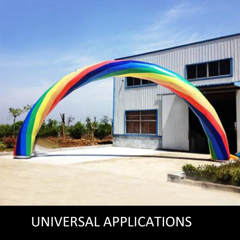 Colorful Inflatable Rainbow Arch 26ftx10ft with Blower Rainbow Arch Balloon for Outdoor Advertising Party Decoration