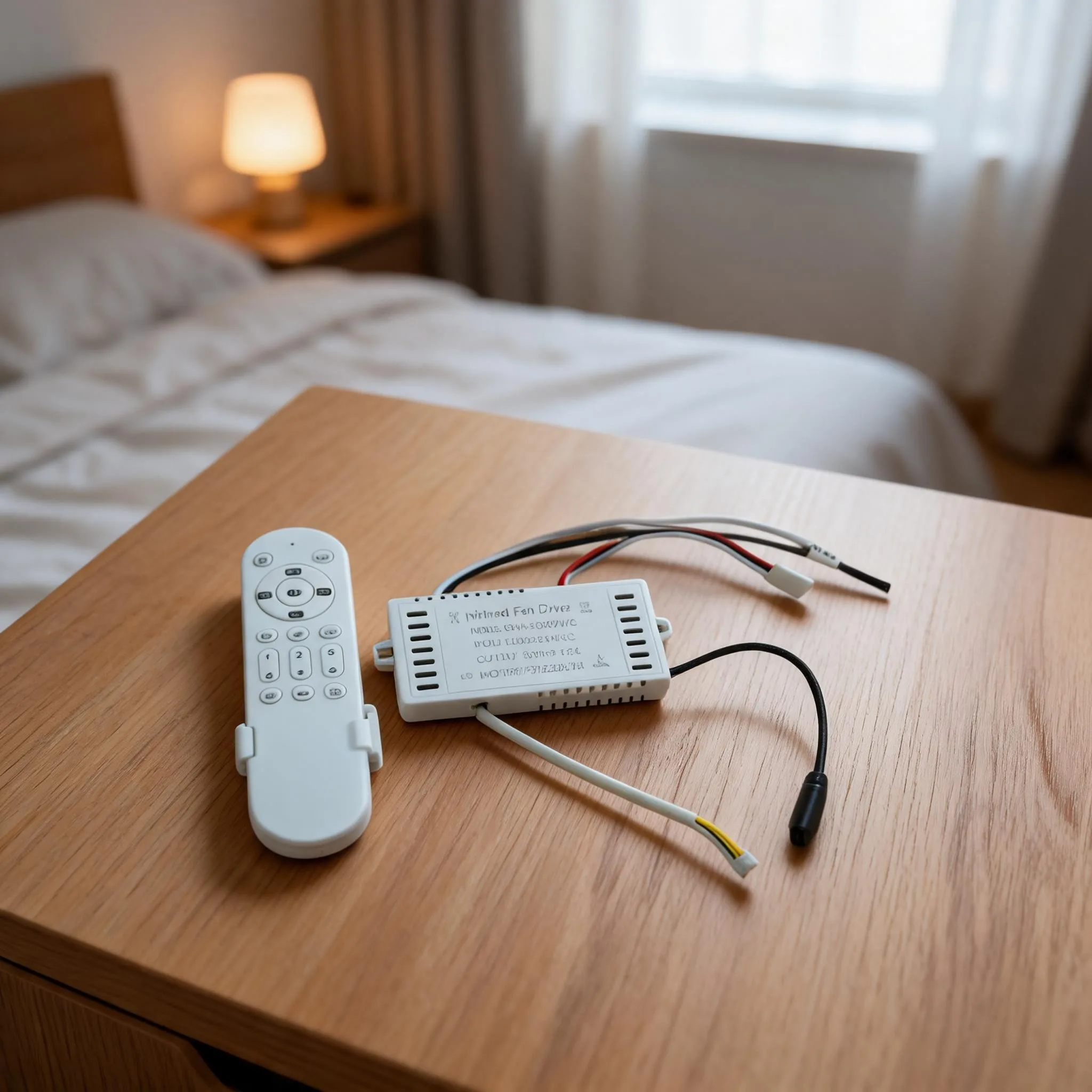 Infrared Remote Control Built for DC Ceiling Fans Wide Voltage Range 100-265VAC 6 Settings 2H 4H Timer and Reversible Mode