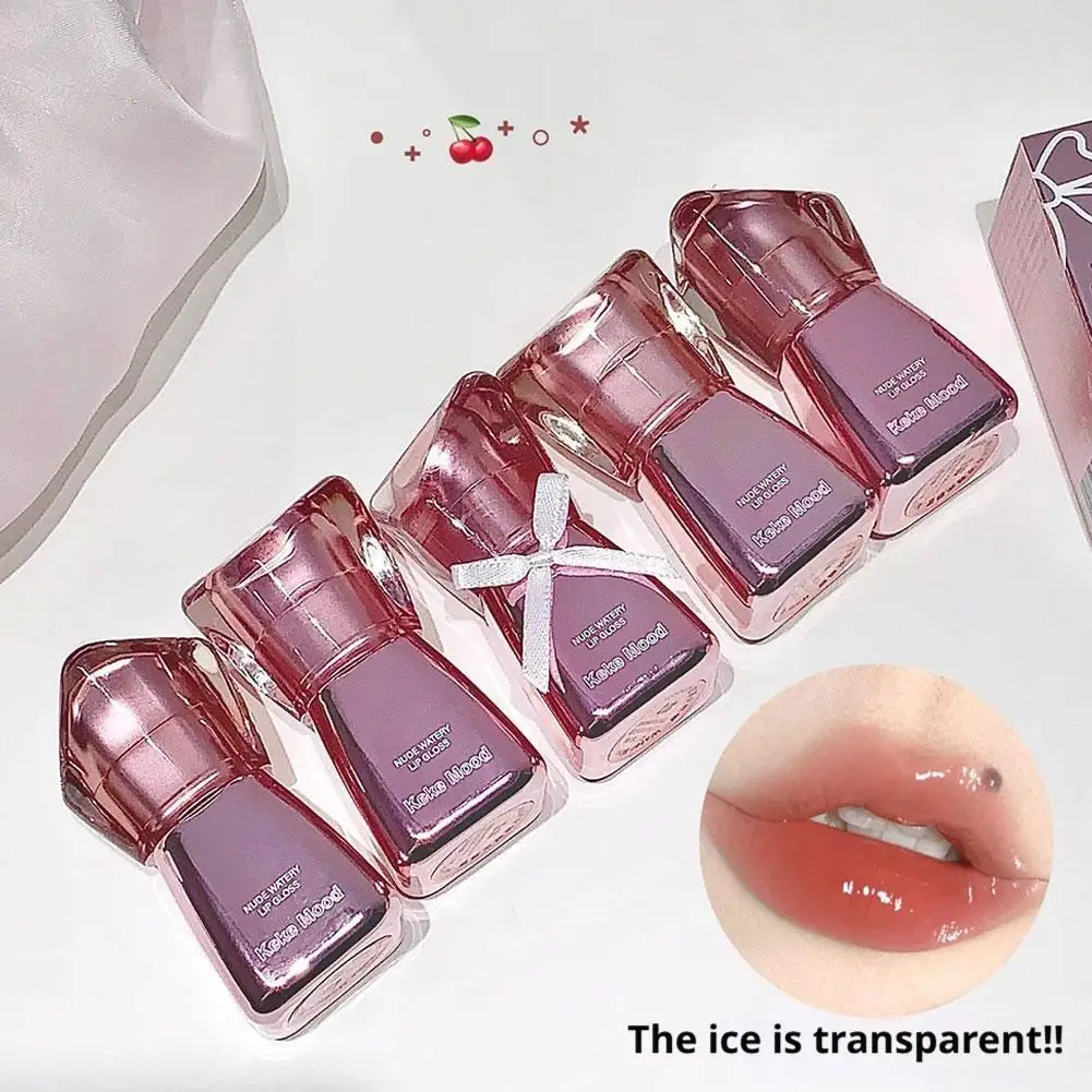 6-kleuren kleurrijke essentie lipgloss Langdurig hydraterend Hoge kleurweergave Spiegellipglazuur Transparante kleurcosmetica