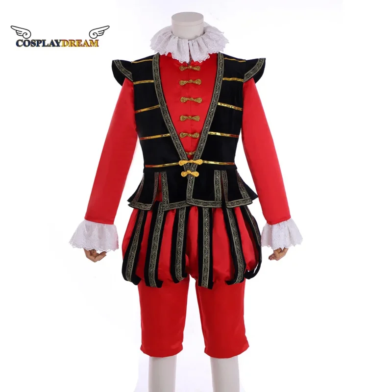 Victorian Tudor Prince Costume Renaissance Medieval Tudor Artist Men Suit  Hallowee Carnival Cosplay Costume OI9491