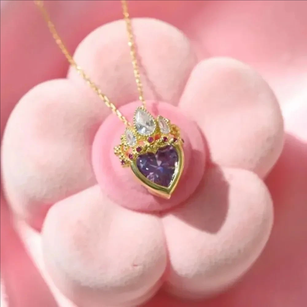 Rapunzel Accessories Gift Rapunzel Crown Charm Necklace For Women Girls Gold Plated Princess Crown Necklace Wedding Jewelry ﻿