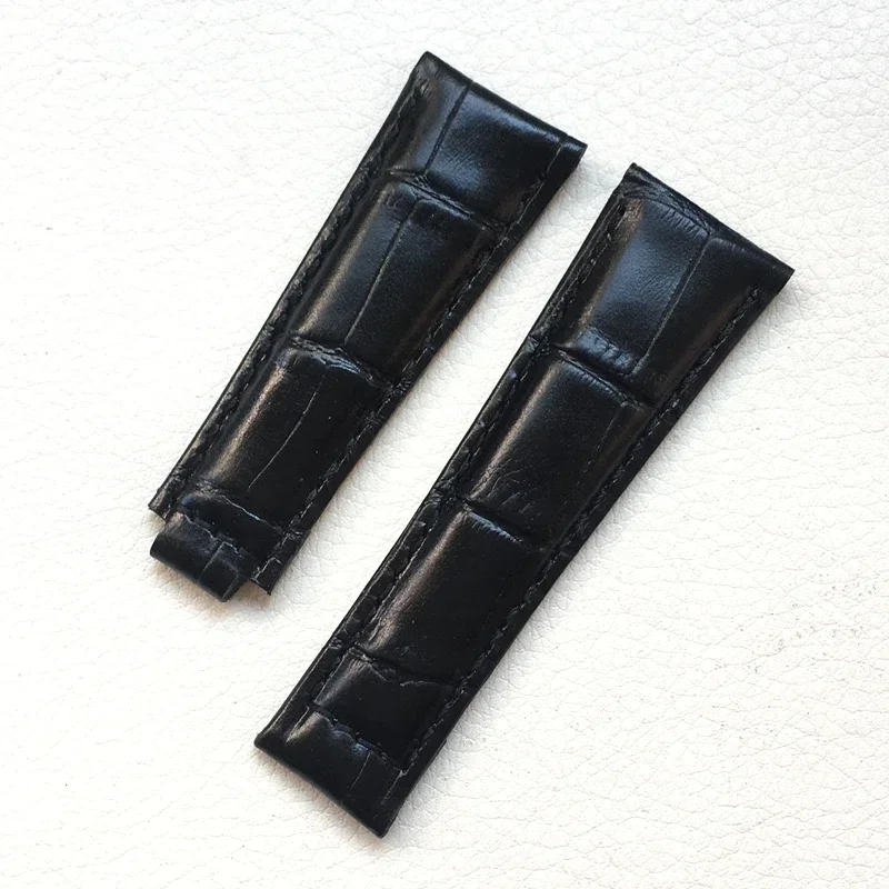 أشرطة ساعات يد لرولكس الغواصة يخت ماستر دايتونا بتوقيت جرينتش جلد التمساح الحبوب الرجال حزام ساعة اكسسوارات 20 مللي متر