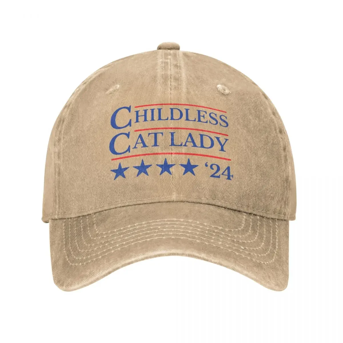 Fashion Childless Cat Lady 2024 Baseball Cap Men Women Distressed Snapback Cap Outdoor Summer Unstructured Soft Hats Cap