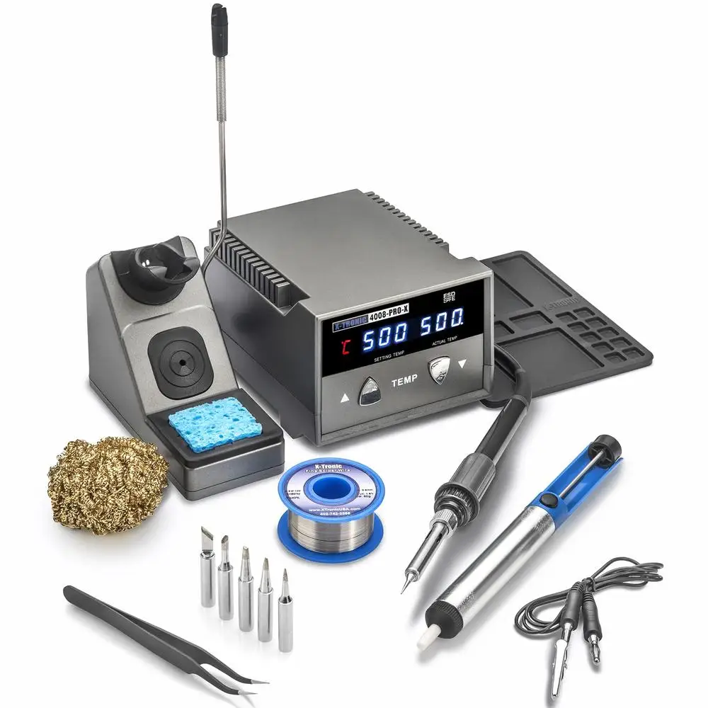 75W Soldering Iron Station with PID Technology & Sleep Timer Complete Kit with Soldering Tips Solder Sucker and Tweezers