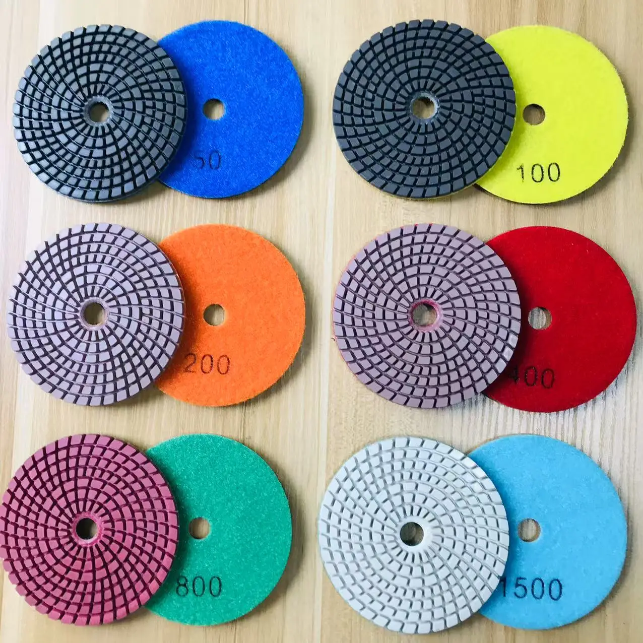 

1/6/7 шт. 4-дюймовая алмазная полировальная подушечка 100 мм супер металлические стержни для влажной полировки для гранита, мрамора, камня, шлифовальный диск