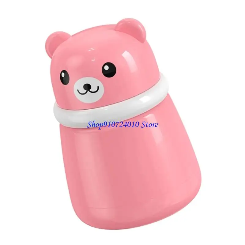 

77HD Portable Infant Powder Case With Hygienic Storage Bear Design Travel Compact Baby Powder Storage Box