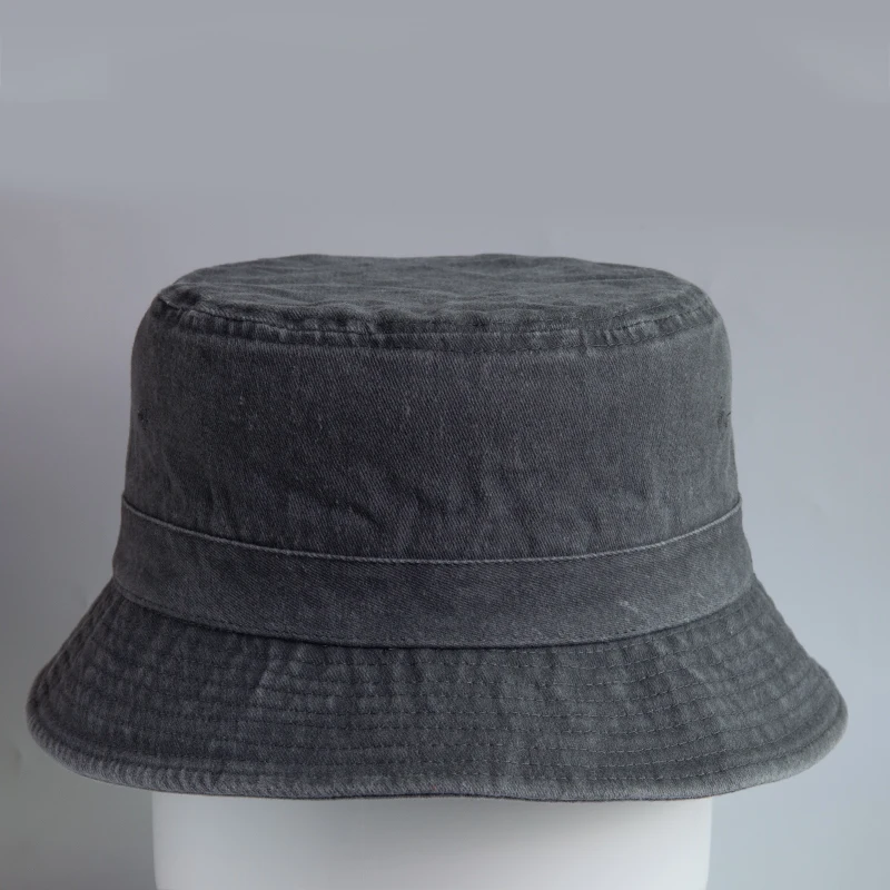 Retro Washed Cotton Bucket Hat Big Size 57-64cm Vintage Sun Protection Fishing Panama Cap Oversized Summer Panamas for Big Heads