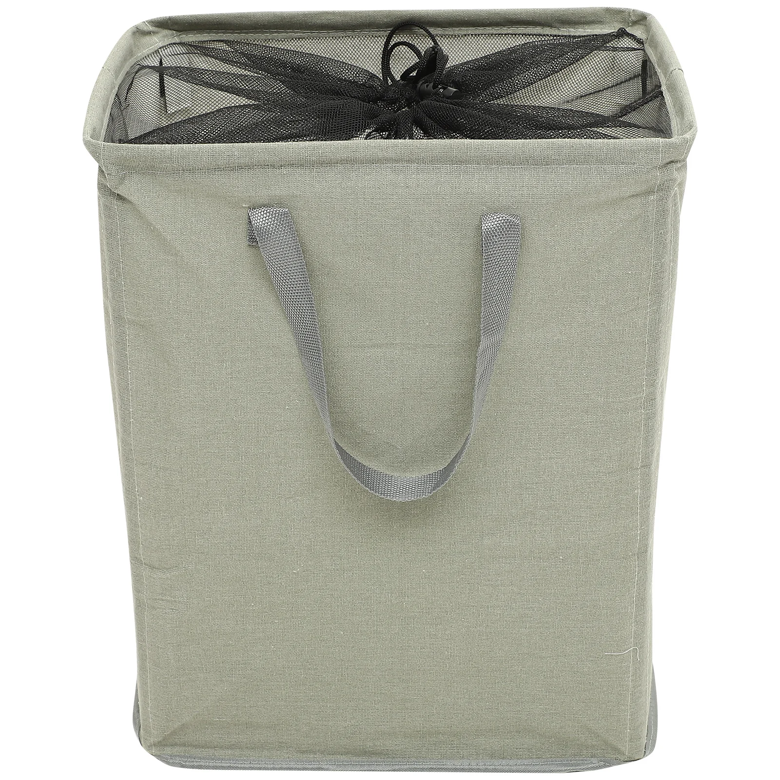 

Large Cotton Linen Laundry Basket Foldable Hamper Dirty Clothes Organizer with Comfortable Handle Dorm Laundry Basket