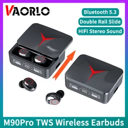 VAORLO Original M90 Pro TWS cuffie Wireless Gaming Sport Bluetooth 5.3 auricolari HIFI Stereo cuffie musicali In-Ear con microfono