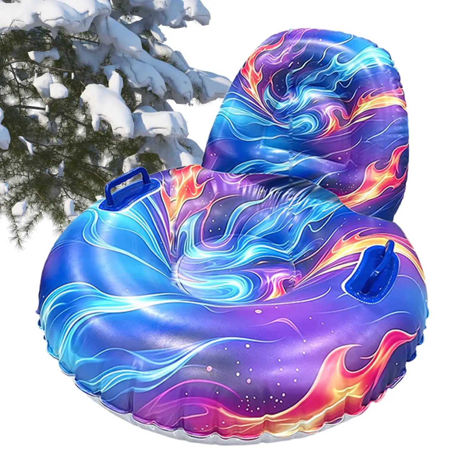 Heavy Duty Snow Tube Heavy Duty Cold-Resistant Ergonomic Sleds Sledding Snow Tube For Sports Beach Park Backyard Garden Skating