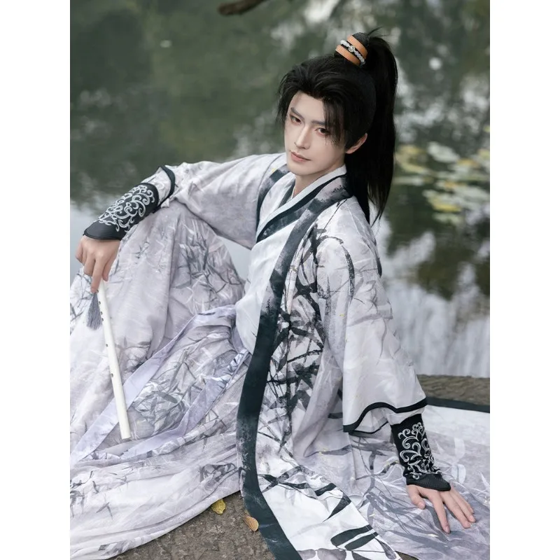 Song Dynasty Shizi Knight Young Master Black and White Ink Style Printing Men and Women Same Style
