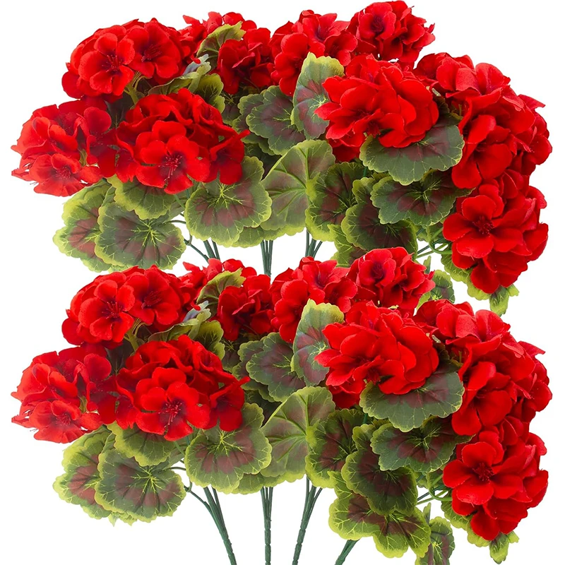 

36CM Begonia Flower Artificial Plants Wedding Background Wall Decor Home Windowsill Bonsai Christmas Garlands Vase DIY Scrapbook