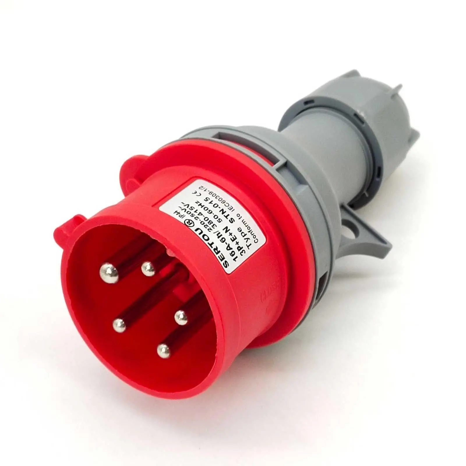 IEC60309 Waterproof CEE Industrial Connector Plug 5Pin 16A 380V-415V 3P+E+N IP44 (Type-1