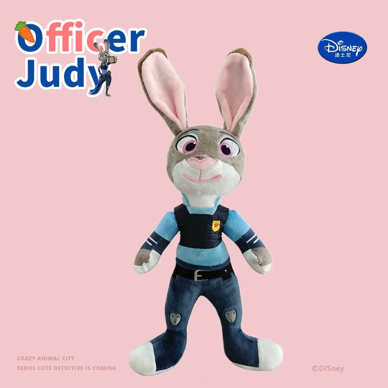 Disney Zootopia Plush Toy Nick Wilde Judith Laverne Hopps 38cm Cartoon Plush Doll Home Decor Birthday Christmas Gift