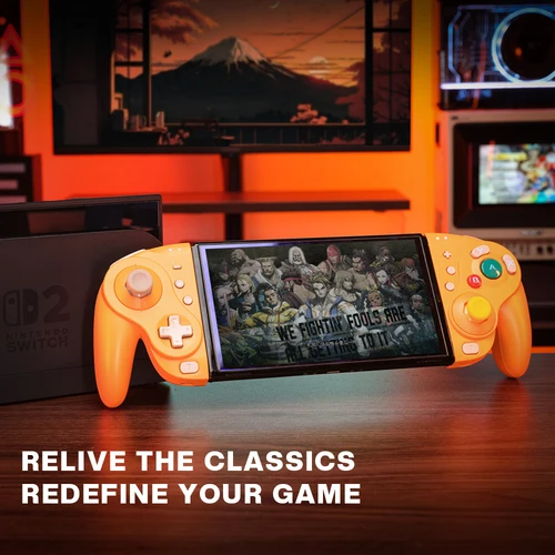 NYXI Wizard Hall Joystick Wireless Game Controller Orange Gamepad mit RGB-Leuchten für Nintendo Switch PC Controller