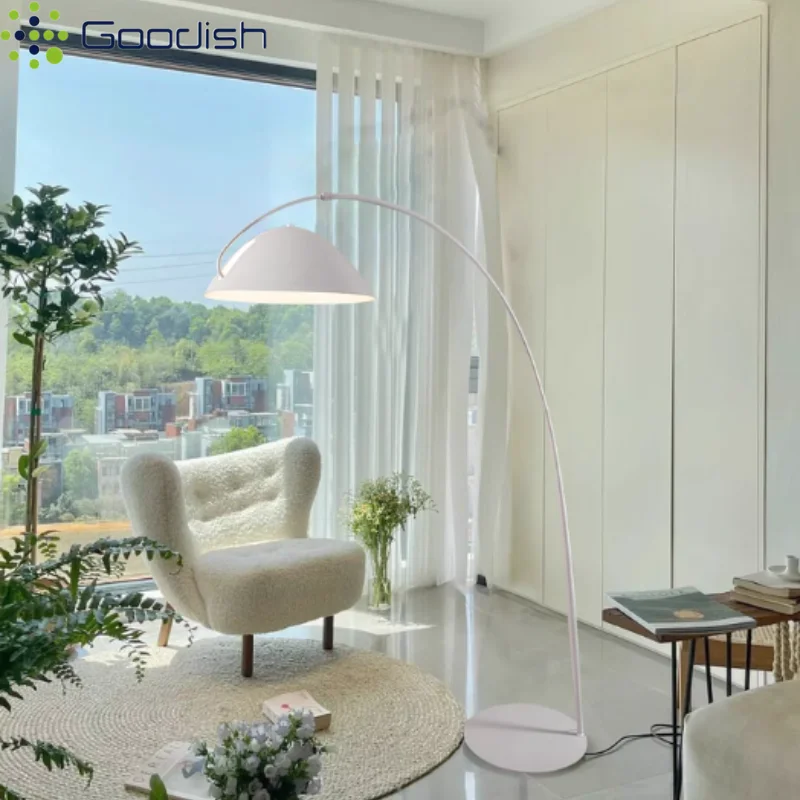 Modern Simplicity Luxury Fishing Rod Vertical LED Floor Lamps Art Creative Plated Lights for Bedroom Home Decoration Chandelier