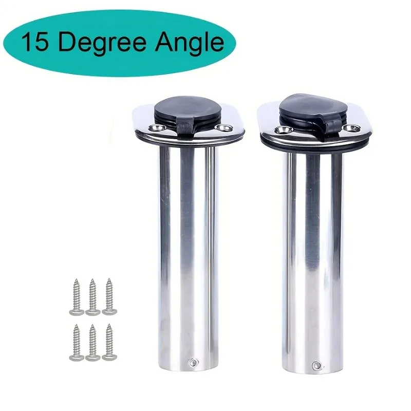 Stainless steel fishing rod fixing bracket, inserting tube, bucket seat, swimming boat, motorcycle, inserting rod device