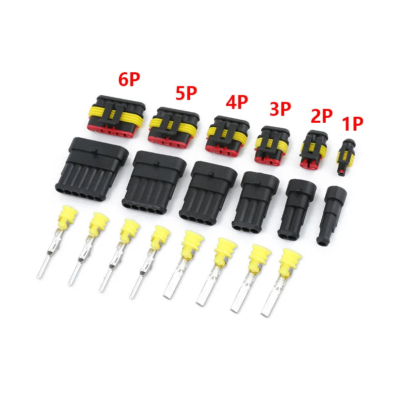 1/2/3/4/5/6 Pins Way 5Pcs/Sets Waterproof Electrical Wire Connector Plug For IP68 Automotive Plug Car Truck Male and Female Tool