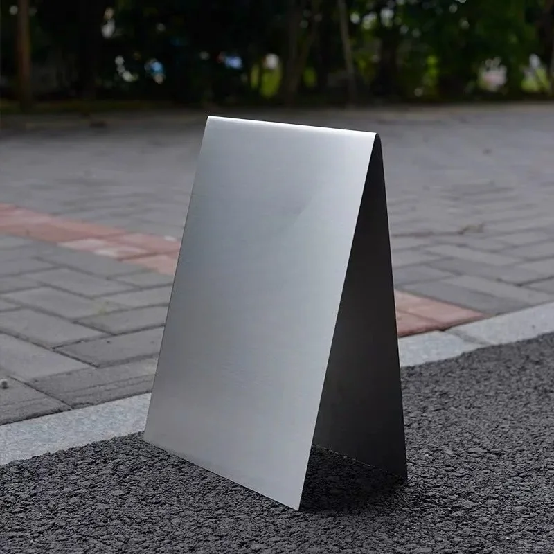 Floor-standing stainless steel signboard standing Internet celebrity photo punching mirror billboard coffee shop display board