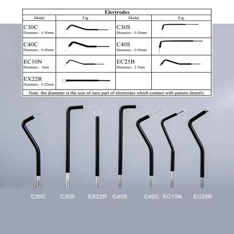Dental Standard Electrodes 7 Pcs Oral Cautery Reusable Tips Fit For Oral Electrosurgery NEW