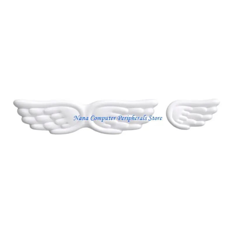 F68C Premium Silicone Angel Wing Keyboards Wrist Cushion Mouse Pad Office Desk Accessory Comfortable Ergonomic Support