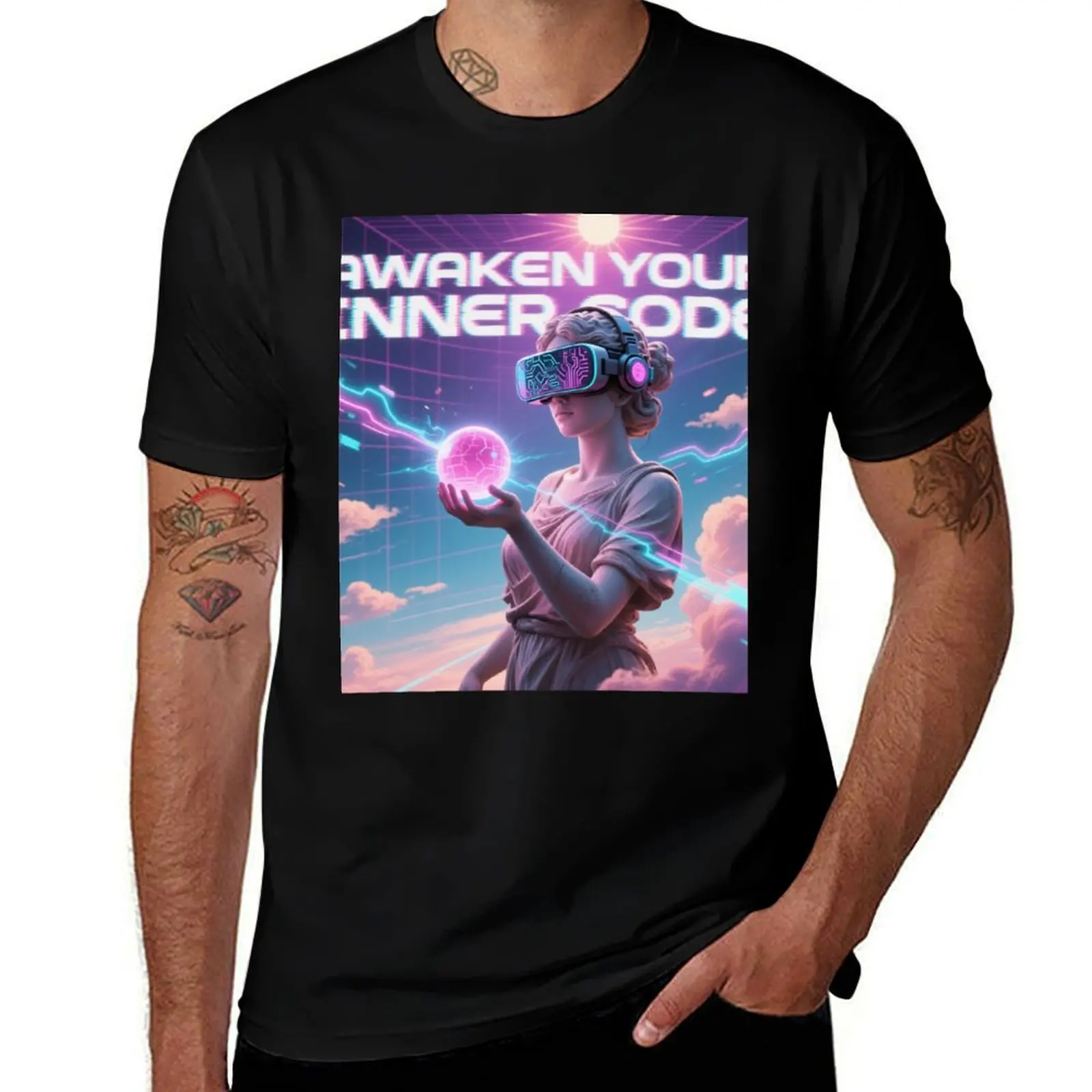 

Awaken Your Inner Code – Retro Futurist Muse T-Shirt anime figures Man t-shirt baggy shirts mens t shirts casual stylish