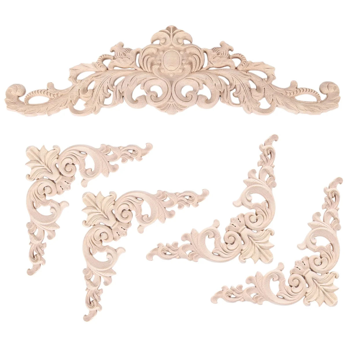 N98R الخشب يزين Onlays الخشب الزخرفية يزين DIY الخشب يزين لمرآة السرير باب خزانة خزانة الأثاث