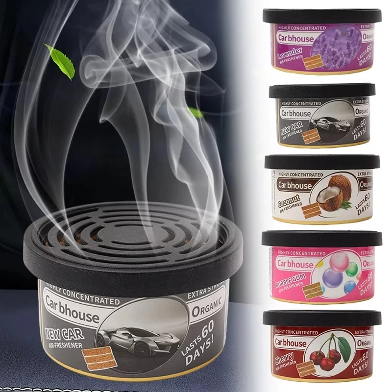 

4pcs Wood block canister car air freshener deodorant fiber air purifier for home and car use.