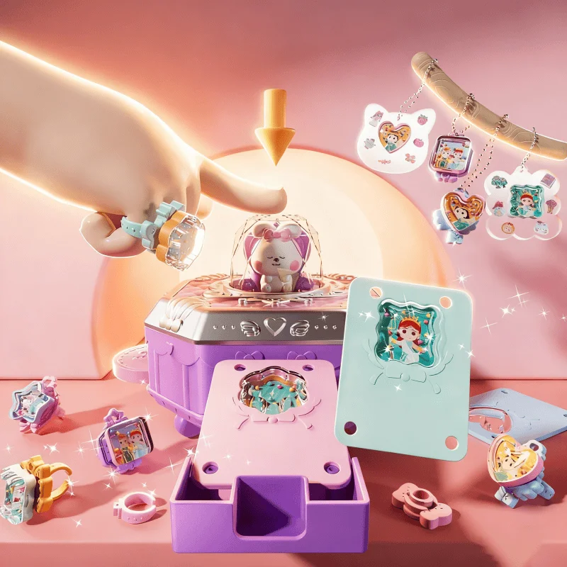 마법 스티커 제작기 DIY 보석 공예 상자 소녀 어린이 수제 스크랩북 다이어리 재료 크리스마스 생일 선물