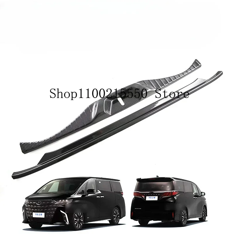 For Toyota Alphard Vellfire 40 Series 2024 ABS Sticker Built-in Rear Guard Trunk Sill Plate Rear Bumper Protector