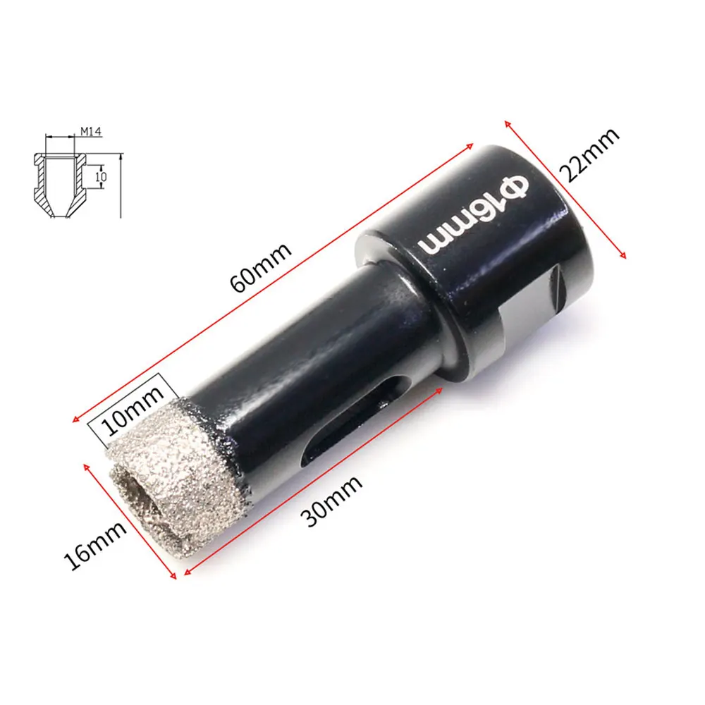 M14 6-16mm Diamant Droog Boren Core Bits Keramische Tegel Gatenzaag Graniet Marmer Boren Draad gat Opener