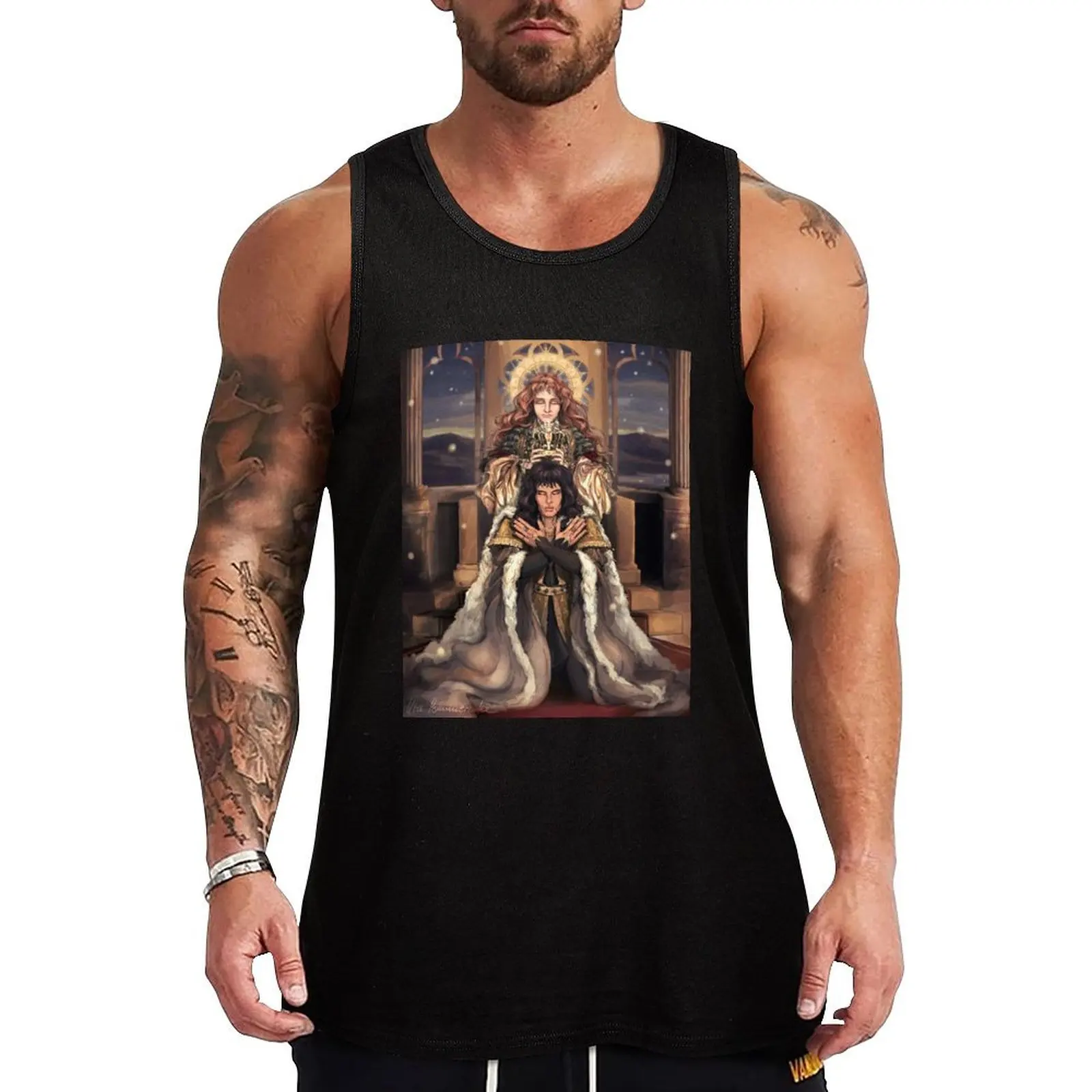 

the king and the lily Tank Top sleeveless man shirts gym t shirt men