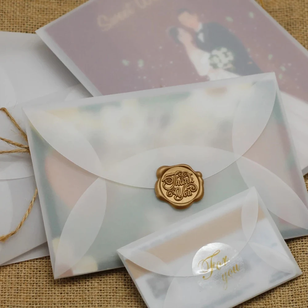 Invitation Gift Packing For Card Postcard White Vintage Semi-transparent Paper Envelopes For DIY Sulfuric Acid Paper Envelopes