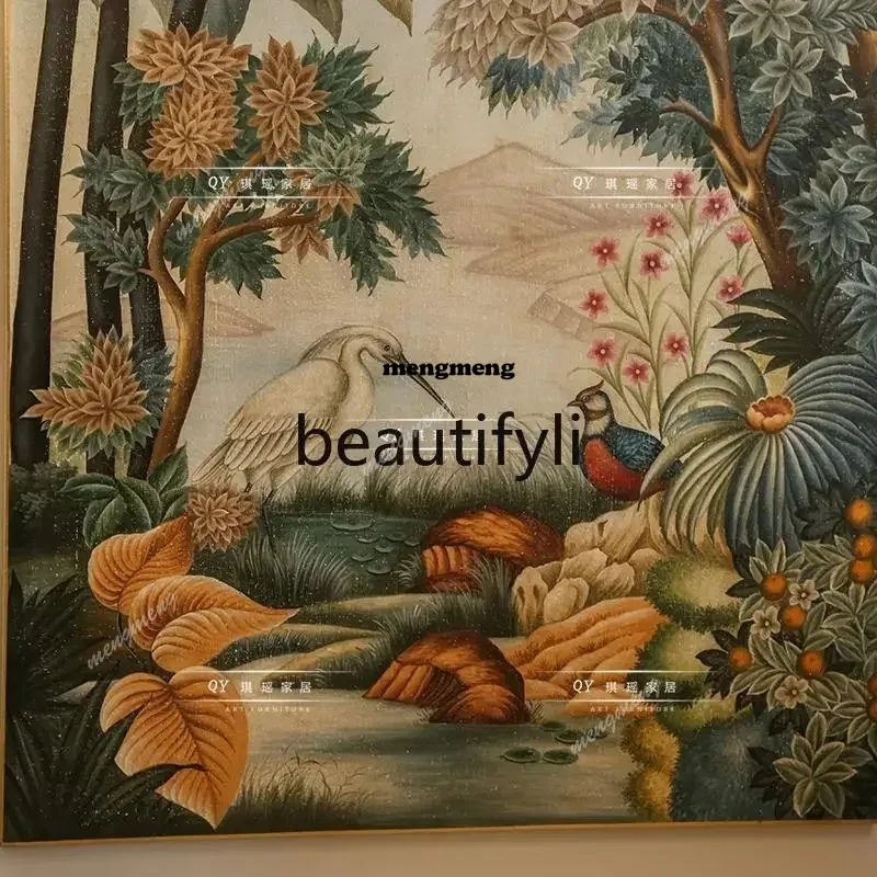 CC French Vintage Style Entrance Decorative Painting American Style Corridor Hallway Dining Room Background Wall MuralX