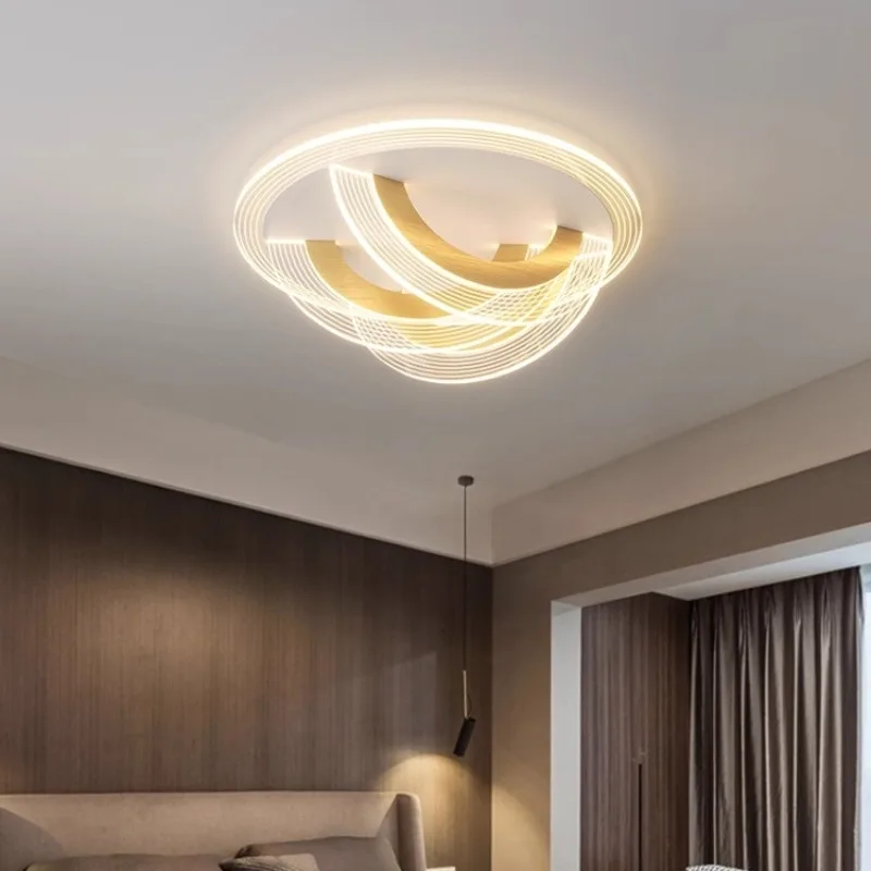 Warm and Creative Acrylic Ceiling Light Modern Simple Living Dining Room Bedroom Designer Ceiling Lamp Kitchen Villa Coffee Shop
