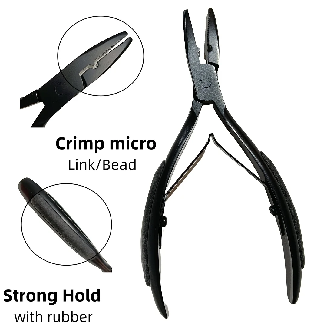 

Professional Hair Extension Plier Weft Application Pliers Micro Link Beads Closer Plier