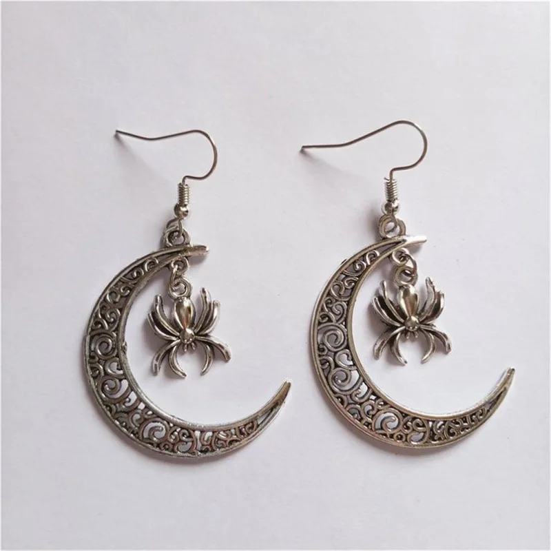 

Halloween a frappé ! Boucles d'oreilles Kitykiss Hollow Moon Spider Sun Owl Cartoon