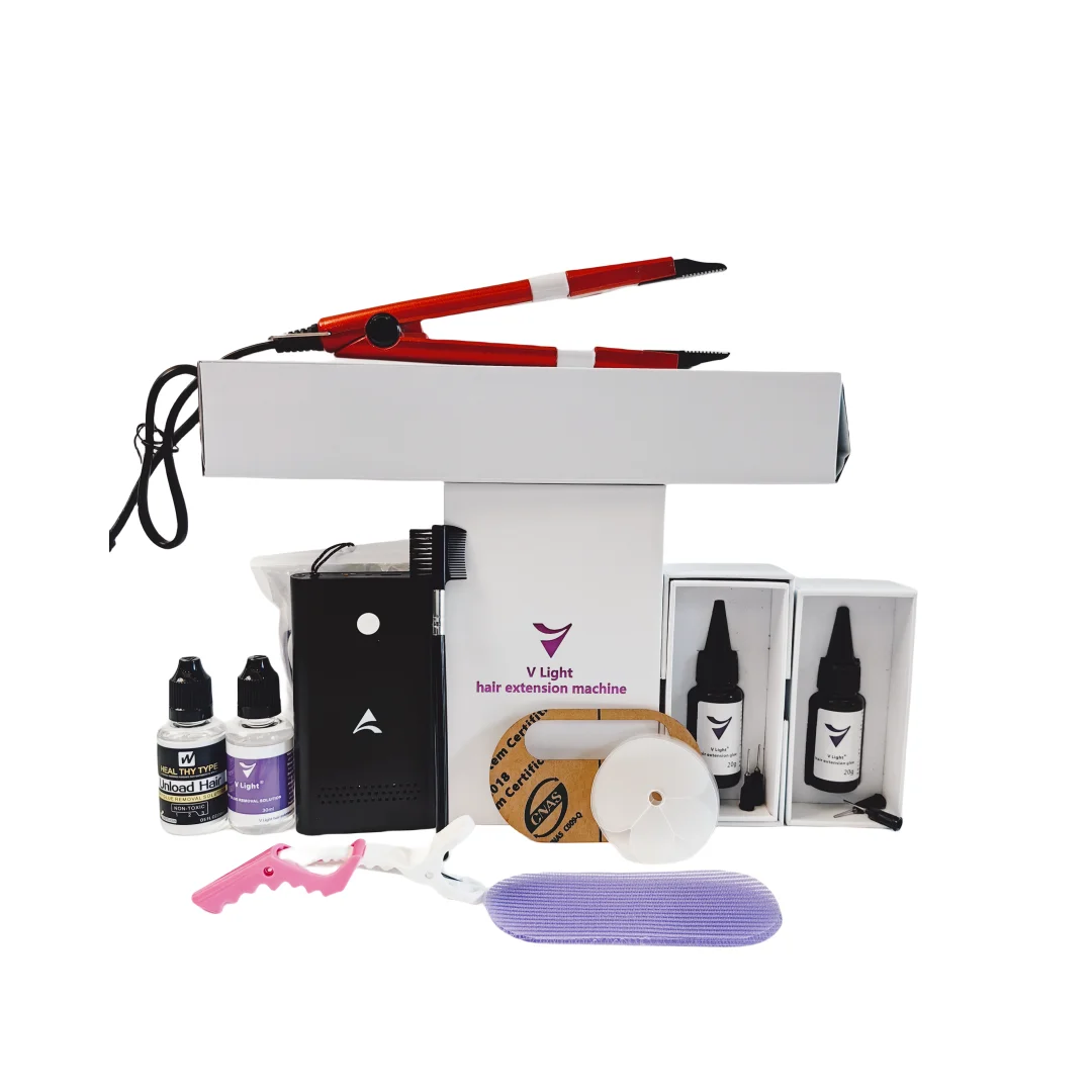 Factory offer V-light hair extensions at present, high-tech hair styling and hair extension sets