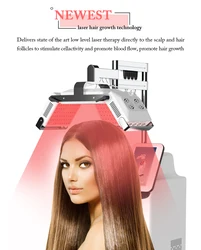 Hair Growth Machine Professional Hair Regrowth/Loss Treatment Laser Caps LED Red Light Therapy For Home and Salon Use