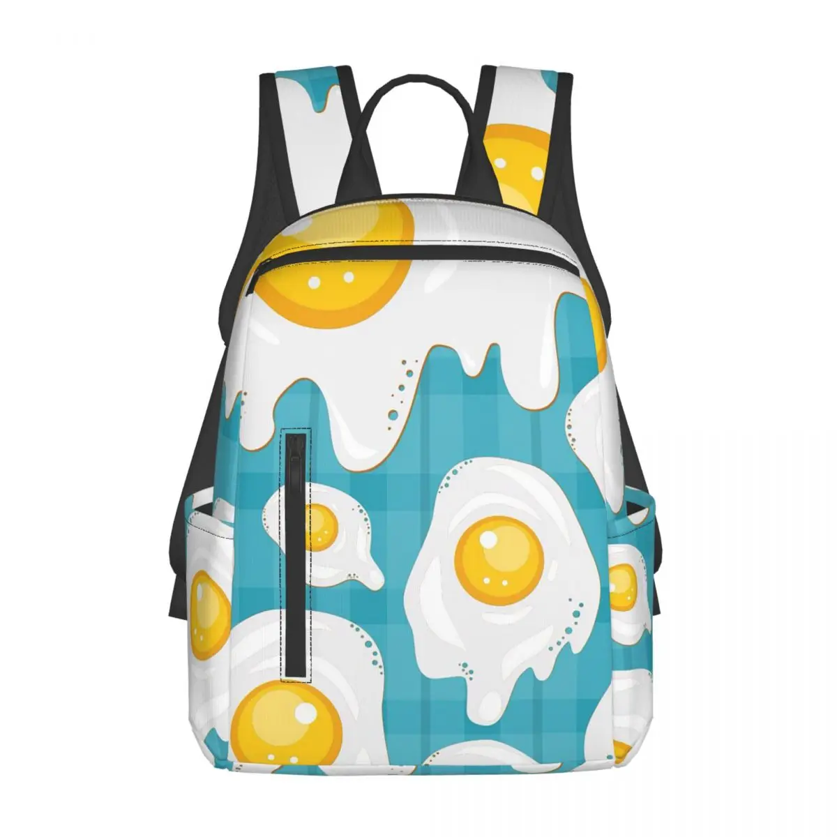 

Kawaii Fried Egg Backpack Daypack Large Capacity Kids BookBag School Bag Shoulder Bags for Men Women